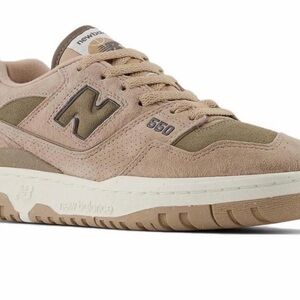 New Balance Taupe and White Sneakers